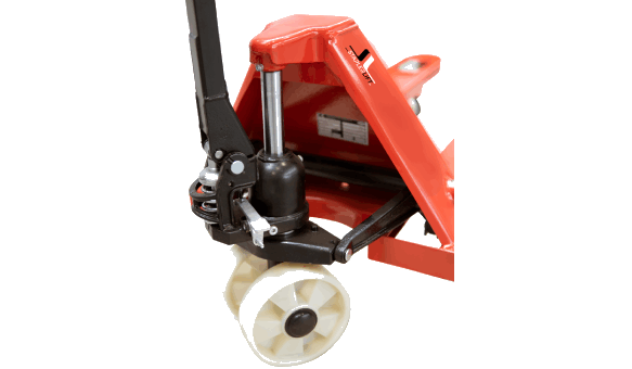 Gabelhubwagen BASIC - einfache Hydraulikeinheit Darstellung der einfachen Hydraulikeinheit beim Gabelhubwagen BASIC