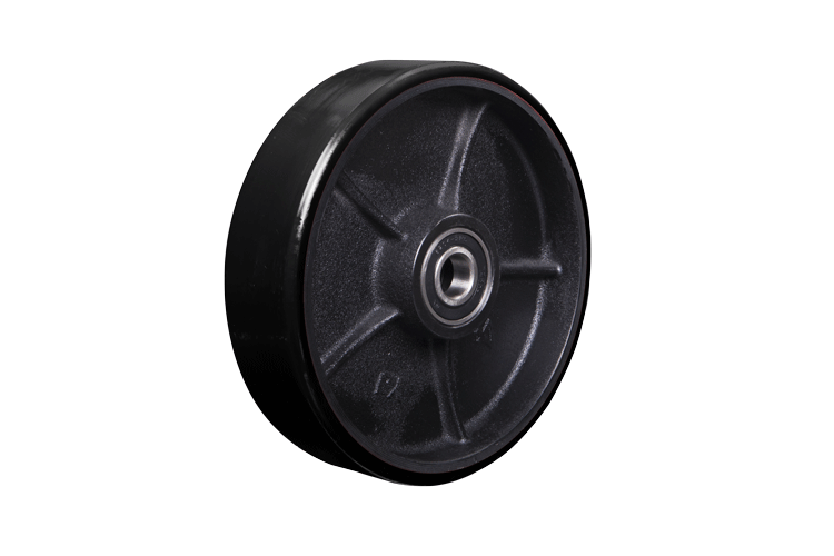 Lenkrad Polyurethan (PU) mit Stahlfelge 180 x 50 mm für Hubwagen
