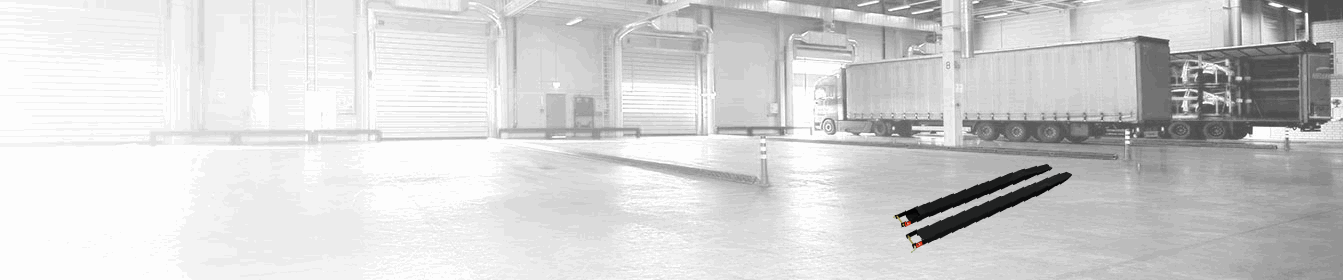 Gabelverlängerungen in verschiedenen Größen sind übersichtlich dargestellt und zeigen ihre Einsatzmöglichkeiten im Betrieb