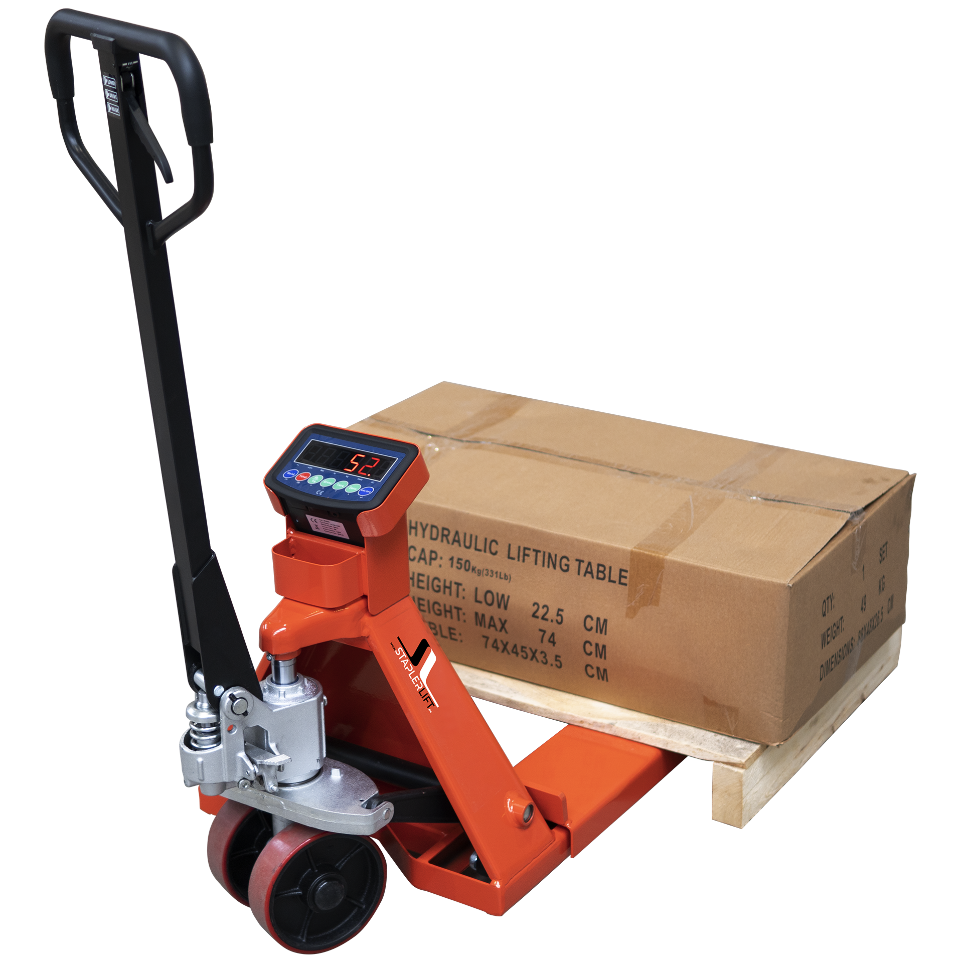 Wiegehubwagen 2500kg STANDARD - Farbe: rot